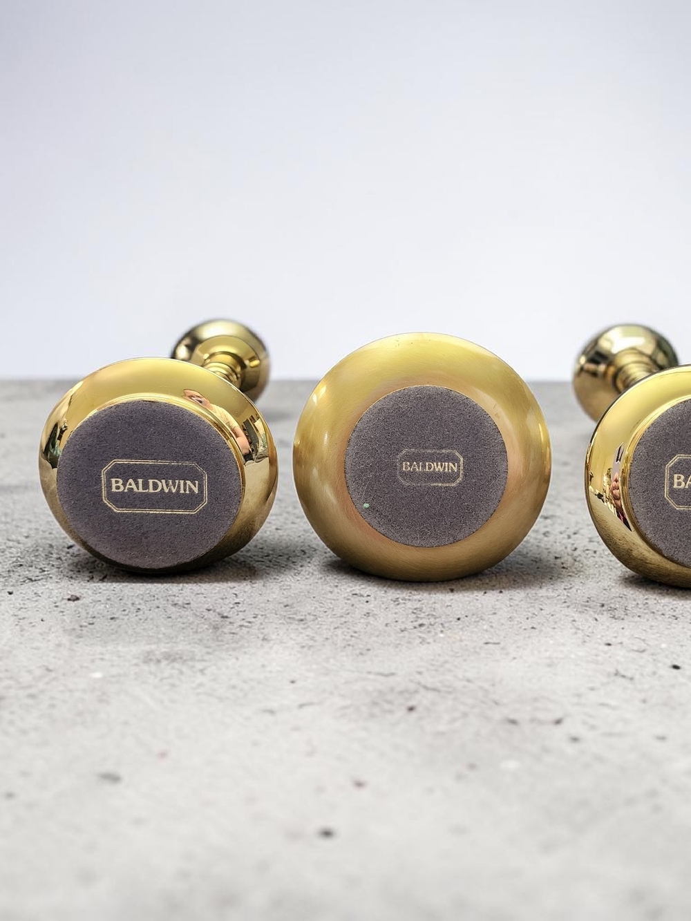 Elegant Gold Brass Candle Holders Set of 3 - Picture 2 of 6